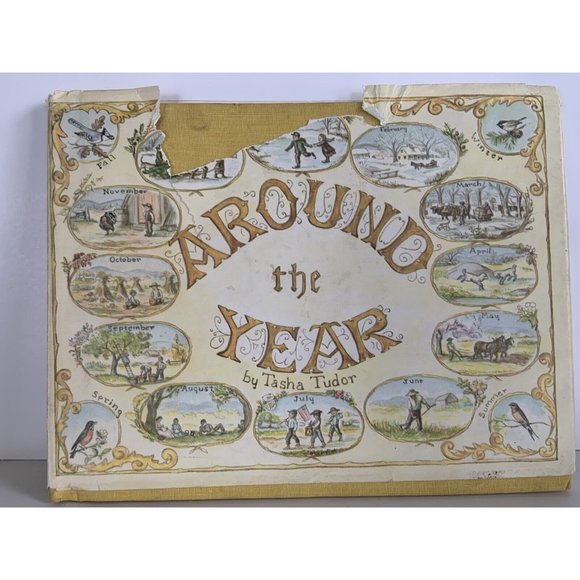 Tasha Tudor AROUND THE YEAR / First Edition 1957 Hardback Dust Jacket - Picture 1 of 8